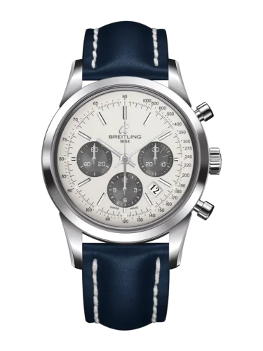 Breitling - AB015212/G724/112X/A20D.1 Transocean Chronograph Stainless Steel / Panda / Calf / Folding
