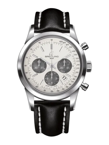 Breitling - AB015212/G724/436X/A20D.1 Transocean Chronograph Stainless Steel / Panda / Calf / Folding