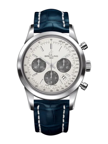 Breitling - AB015212/G724/731P/A20BA.1 Transocean Chronograph Stainless Steel / Panda / Croco / Pin