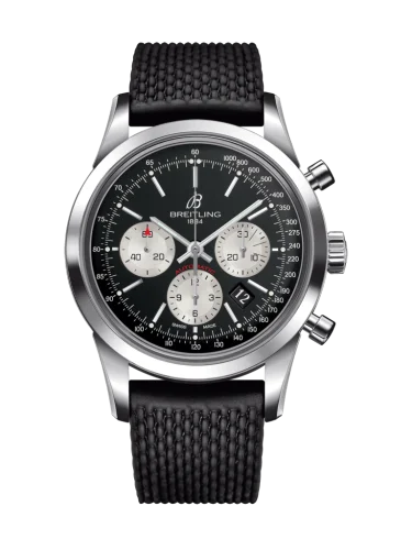 Breitling - AB0152121B1S1 Transocean Chronograph Stainless Steel / Reverse Panda / Rubber / Folding