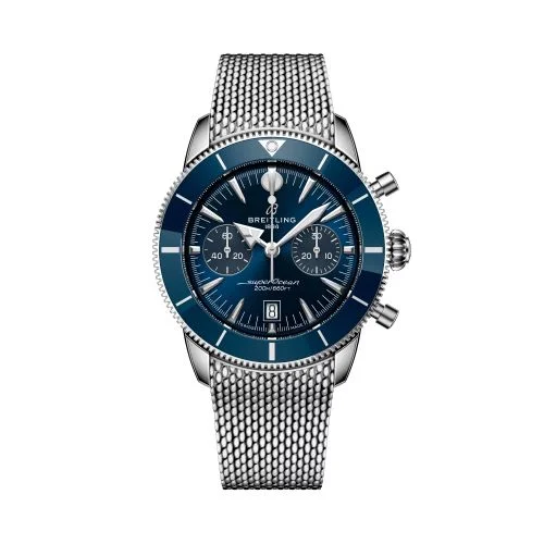 Breitling - AB0156161C1A1 Superocean Heritage B01 Chronograph 42 Stainless Steel / Blue / Milanese