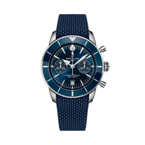 Breitling - AB0156161C1S1 Superocean Heritage B01 Chronograph 42 Stainless Steel / Blue / Rubber