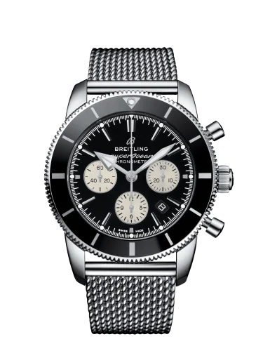 Breitling - AB0162121B1A1 Superocean Heritage II B01 Chronograph 44 Stainless Steel / Black / Bracelet