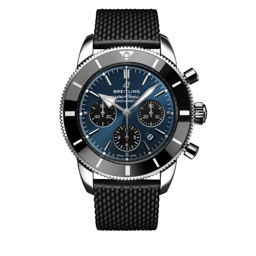Breitling - AB0162121C1S1 Superocean Heritage II B01 Chronograph 44 Stainless Steel / Blue / Rubber / Folding