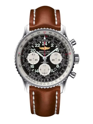 Breitling Cosmonaute Stainless Steel / Black / Calf