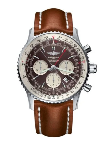Breitling - AB031021/Q615/439X/A20BA.1 Navitimer Rattrapante Stainless Steel / Panamerican Bronze / Calf / Pin