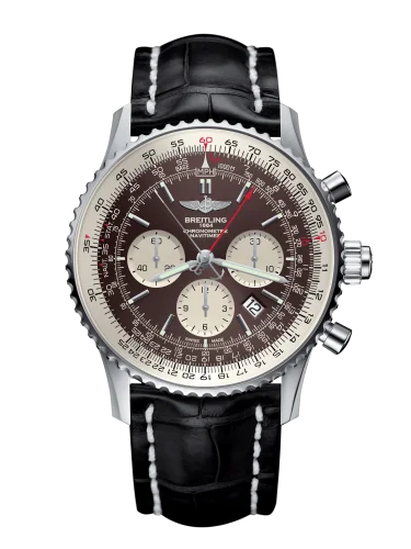 Breitling - AB031021/Q615/761P/A20D.1 Navitimer Rattrapante Stainless Steel / Panamerican Bronze / Croco / Folding