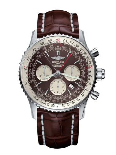 Breitling - AB0310211Q1P2 Navitimer Rattrapante Stainless Steel / Panamerican Bronze / Croco / Pin