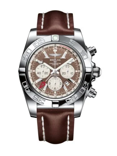 Breitling - AB041012.Q586.443X Chronomat 47 GMT Stainless Steel / Metallica Brown /  Calf