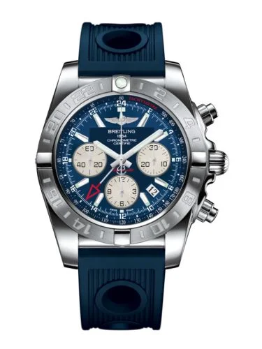 Breitling - AB042011.C851.211S Chronomat 44 GMT Stainless Steel / Metallica Blue / Rubber
