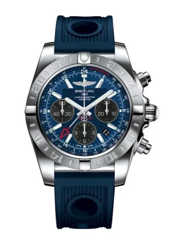 Breitling - AB042011.C852.211S Chronomat 44 GMT Stainless Steel / Blackeye Blue / Rubber