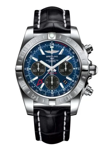 Breitling - AB042011.C852.743P Chronomat 44 GMT Stainless Steel / Blackeye Blue / Croco