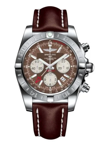Breitling - AB042011.Q589.437X Chronomat 44 GMT Stainless Steel / Metallica Brown / Calf