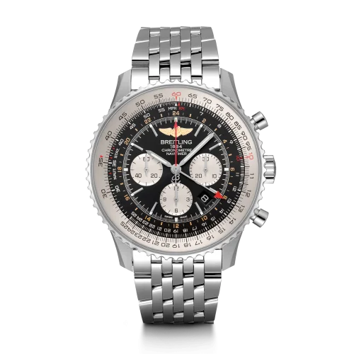 Breitling - AB0441211B1A1 Navitimer GMT Stainless Steel / Black / Bracelet