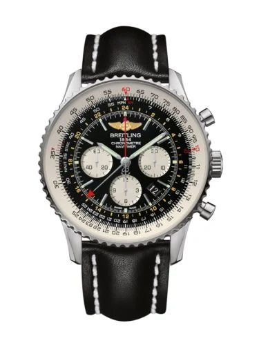 Breitling - AB0441211B1X1 Navitimer GMT Stainless Steel / Black / Calf / Pin