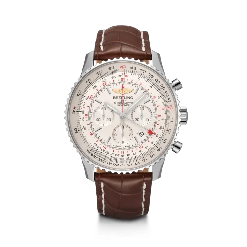 Breitling Breitling - AB0441211G1P1 Navitimer GMT Stainless Steel / Silver / Croco / Pin
