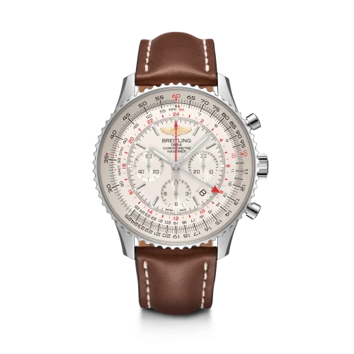 Breitling - AB0441211G1X1 Navitimer GMT Stainless Steel / Silver / Calf / Pin