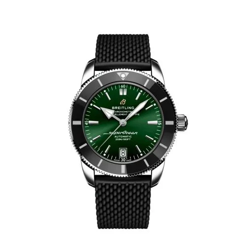 Breitling - AB2010121L1S1 Superocean Heritage II 42 Stainless Steel / Green / Rubber / Folding