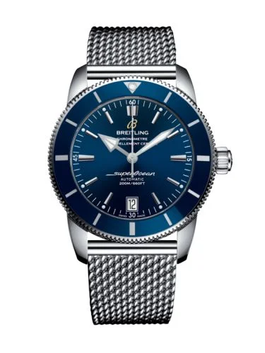 Breitling - AB201016/C960/731P/A20BA.1 Superocean Heritage II 42 Stainless Steel / Blue / Blue / Croco / Pin