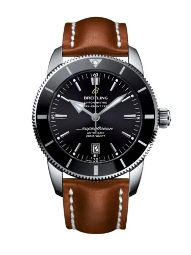 Breitling - AB202012/BF74/439X/A20BA.1 Superocean Heritage II 46 Stainless Steel / Black / Black / Calf / Pin