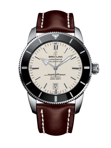 Breitling - AB202012/G828/443X/A20BA.1 Superocean Heritage II 46 Stainless Steel / Black / Silver / Calf / Pin