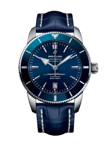 Breitling - AB202016/C961/746P/A20D.1 Superocean Heritage II 46 Stainless Steel / Blue / Blue / Croco / Pin