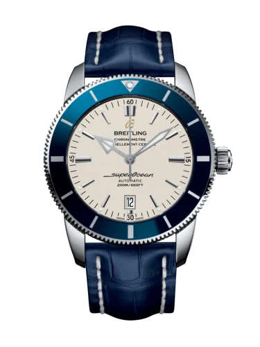Breitling - AB202016/G828/747P/A20D.1 Superocean Heritage II 46 Stainless Steel / Blue / Silver / Croco / Folding