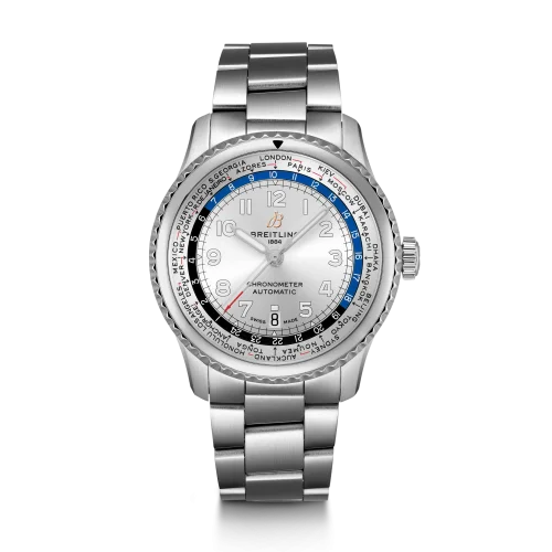 Breitling - AB3521U01G1A1 Navitimer 8 B35 Automatic Unitime 43 Stainless Steel / Silver / Bracelet