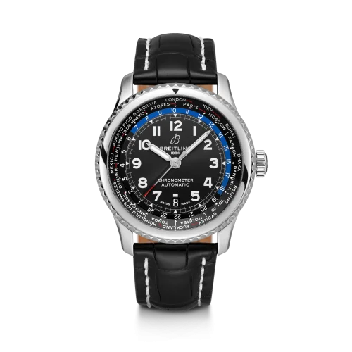 Breitling - AB3521U41B1P1 Navitimer 8 B35 Automatic Unitime 43 Stainless Steel / Black / Black Croco / Pin