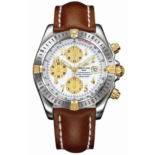 Breitling - B1335611/A574 Chronomat Evolution Stainless Steel / Yellow Gold / White