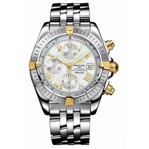 Breitling - B1335611/A675 Chronomat Evolution Stainless Steel / Yellow Gold / Silver - Roman