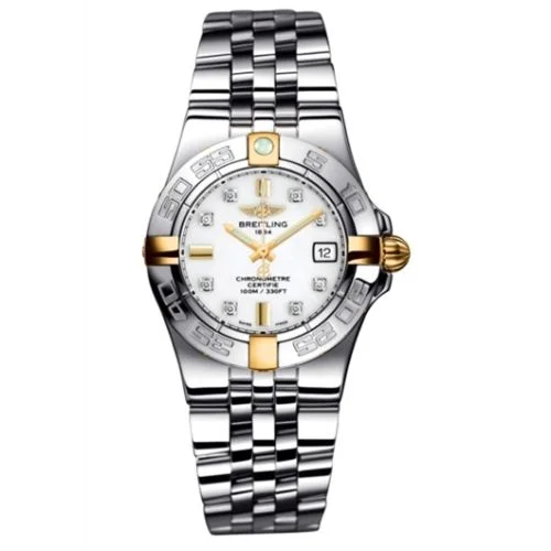 Breitling - B71340L2.A714.368A Galactic 30 Two Tone White / Diamond / Bracelet