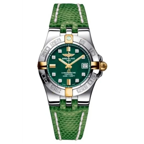 Breitling - B71340L2.L517.166Z Galactic 30 Two Tone Green / Diamond / Teju