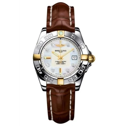 Breitling - B71356L2.A710.778P Galactic 32 Two Tone MOP / Diamond / Alligator
