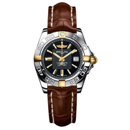 Breitling - B71356L2.BA11.778P Galactic 32 Two Tone Black / Croco
