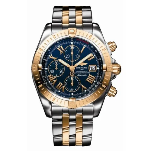 Breitling - C1335611/C710 Chronomat Evolution Stainless Steel / Yellow Gold / Blue - Roman