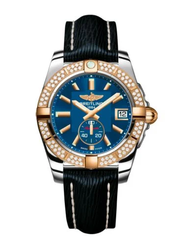 Breitling - C3733053.C831.194X Galactic 36 Automatic Stainless Steel / Rose Gold / Diamond / Gun Blue / Calf