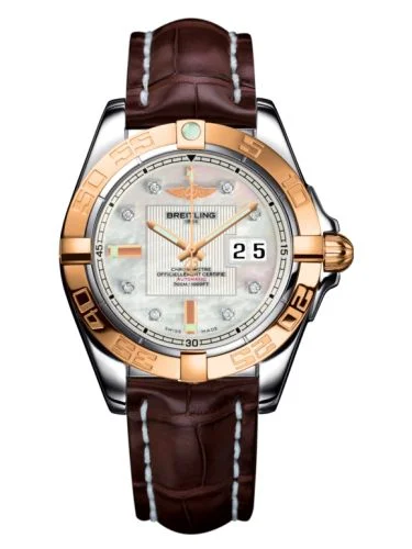 Breitling - C49350L2.A706.132S Galactic 41 Stainless Steel / Rose Gold / Pearl Diamond / Rubber