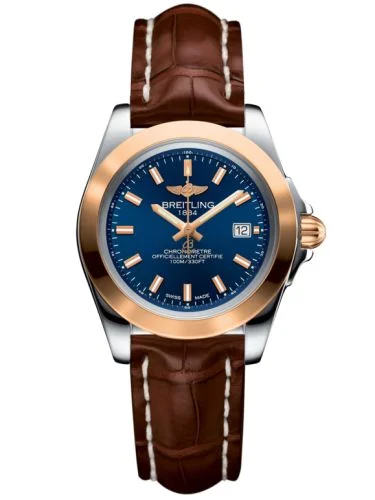 Breitling - C7133012/C952/164S/A14S.1 Galactic 32 Sleek Edition Stainless Steel / Rose Gold / Horizon Blue / Rubber