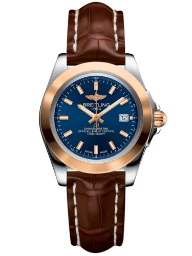 Breitling Breitling - C7133012/C952/778P/A14BA.1 Galactic 32 Sleek Edition Stainless Steel / Rose Gold / Horizon Blue / Croco