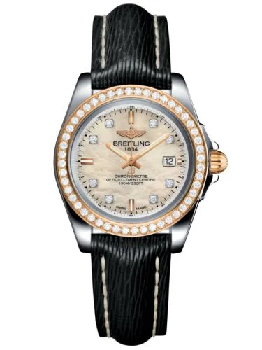 Breitling - C7133053/A803/116X/A14BA.1 Galactic 32 Sleek Edition Stainless Steel / Rose Gold / Diamond / Pearl Diamond / Calf