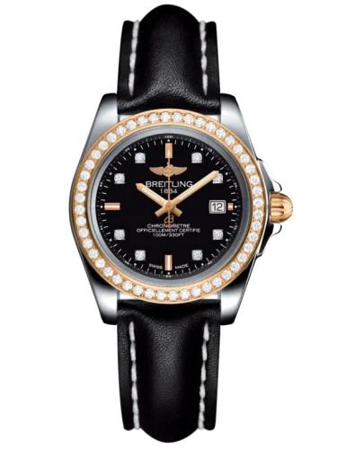 Breitling - C7133053/BF64/211X/A14BA.1 Galactic 32 Sleek Edition Stainless Steel / Rose Gold / Diamond / Trophy Black Diamond / Sahara