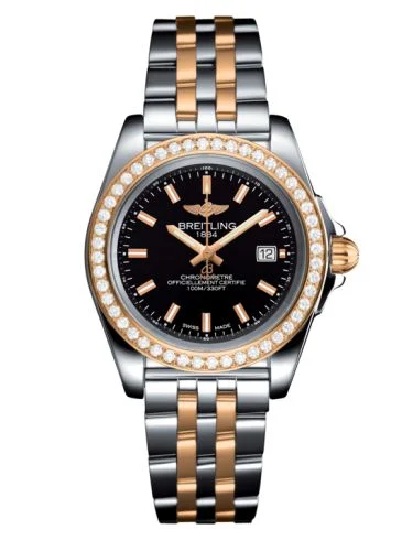 Breitling - C7133053/BF65/777P/A14BA.1 Galactic 32 Sleek Edition Stainless Steel / Rose Gold / Diamond / Trophy Black / Croco