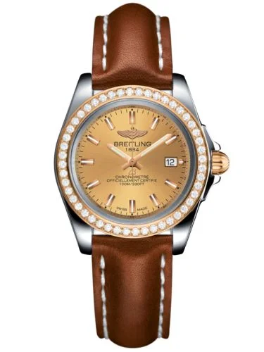Breitling - C7133053/H549/164S/A14S.1 Galactic 32 Sleek Edition Stainless Steel / Rose Gold / Diamond / Golden Sun / Rubber