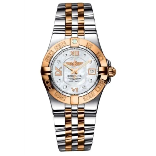 Breitling - C71340L2.A681.368C Galactic 30 Gold Bezel / MOP / Two Tone Bracelet