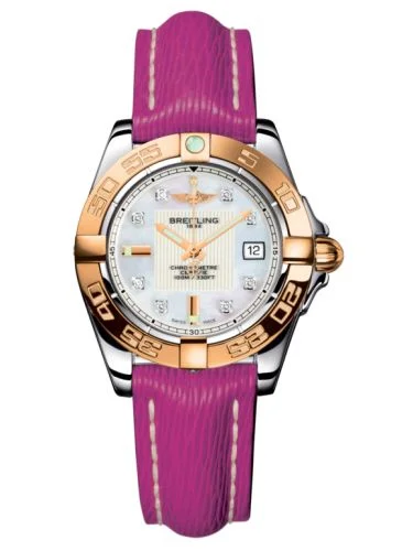 Breitling - C71356L2.A712.777P Galactic 32 Stainless Steel / Rose Gold / Pearl Diamond / Croco