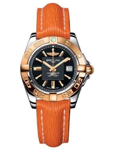 Breitling - C71356L2.BA12.778P Galactic 32 Stainless Steel / Rose Gold / Trophy Black / Croco