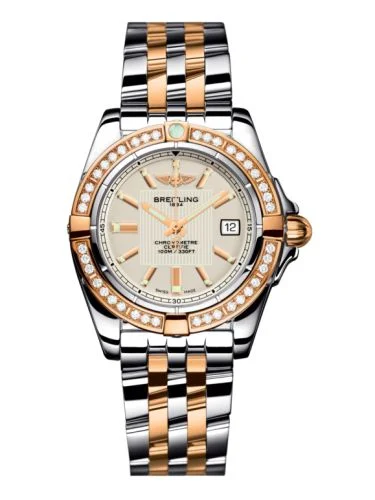Breitling - C71356LA.G704.116X Galactic 32 Stainless Steel / Rose Gold / Diamond / Sierra Silver / Calf