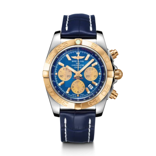 Breitling - CB0110121C1P2 Chronomat 44 Stainless Steel / Rose Gold / Metallica Blue / Croco / Folding