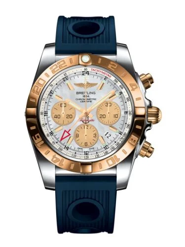Breitling - CB042012.A739.211S Chronomat 44 GMT Stainless Steel / Rose Gold / Pearl / Rubber